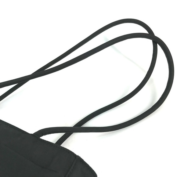 Prada Triangle Logo Plate Shoulder Bag Tote Nylon Black - Picture 8 of 13